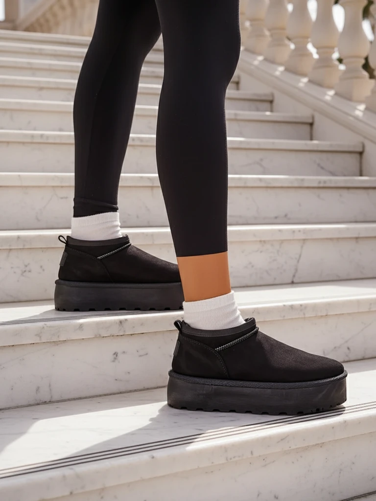 Royalfashion Дамски къси ботуши a'la snow boots Ozozi