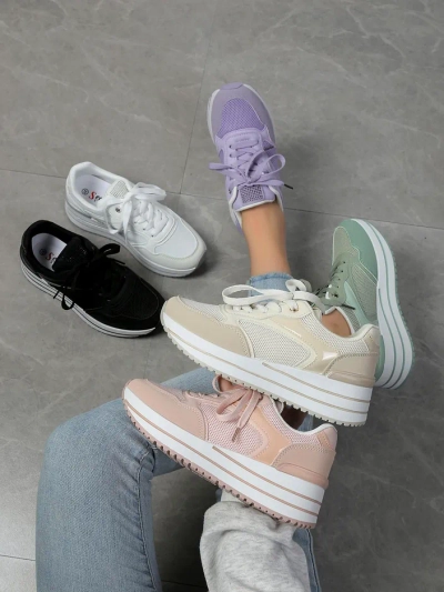 Royalfashion дамски спортни маратонки на платформа Revided