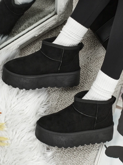 Къси дамски боти а ла сноубутс Memi