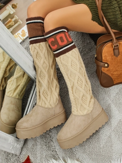 Високи дамски ботуши а ла снегоходки с горна част Anane