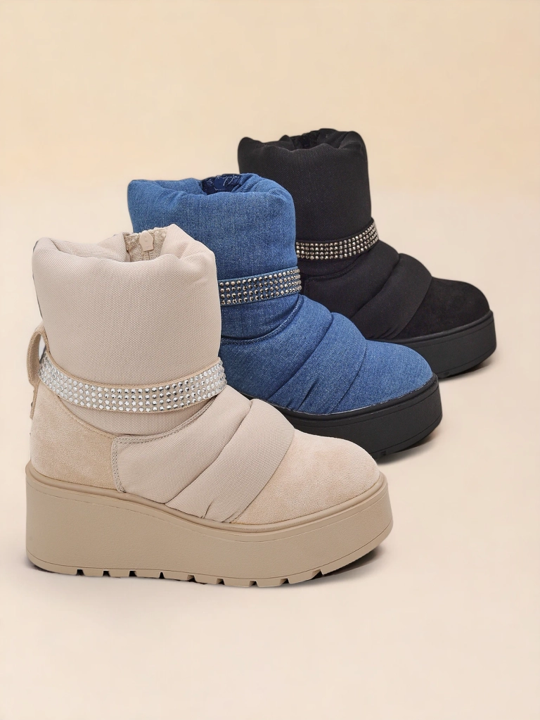 Royalfashion Дамски боти със скрит клин Renosi