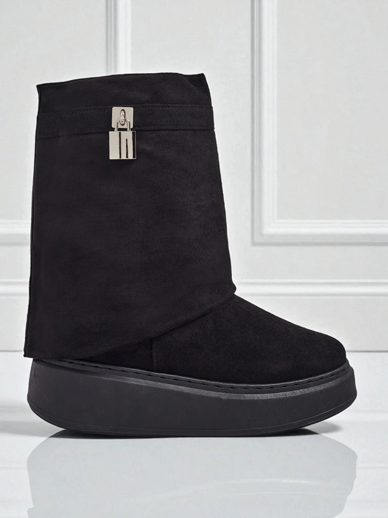 Къси дамски боти тип снегоходки с пришита горна част Elizze