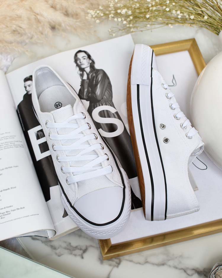 Royalfashion Дамски класически маратонки с връзки Ogisea