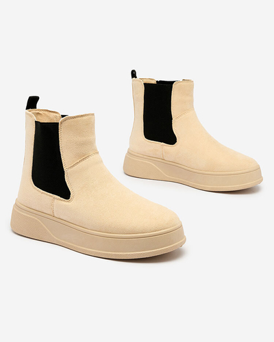 Royalfashion Бежови дамски ботуши a'la snow boots Uteris