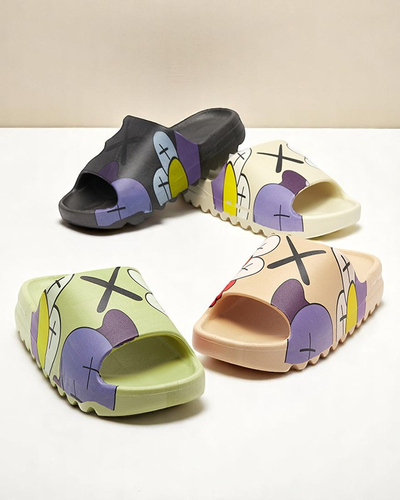 Дамски сандали Flora, кремави, гумени, удобни за лятото