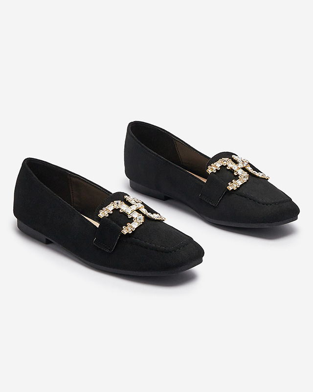 Дамски черни мокасини Jaorica- Footwear