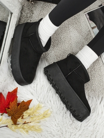 Къси дамски боти а ла сноубутс Memi