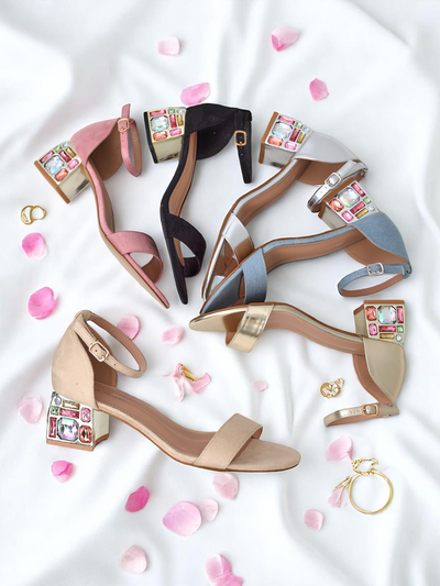 Обувки Royalfashion за жени с декоративни токчета Ballou