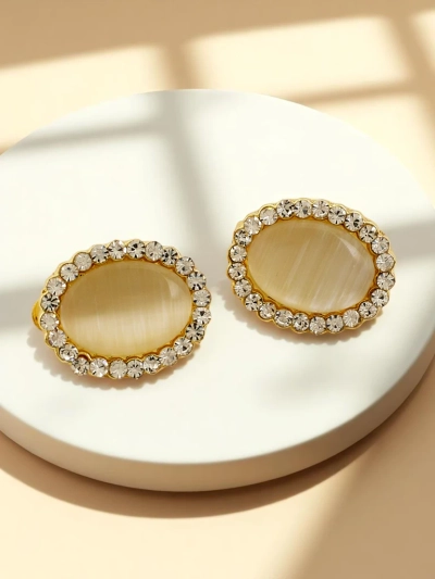 Royalfashion Дамски клипси с кристал и цирконий