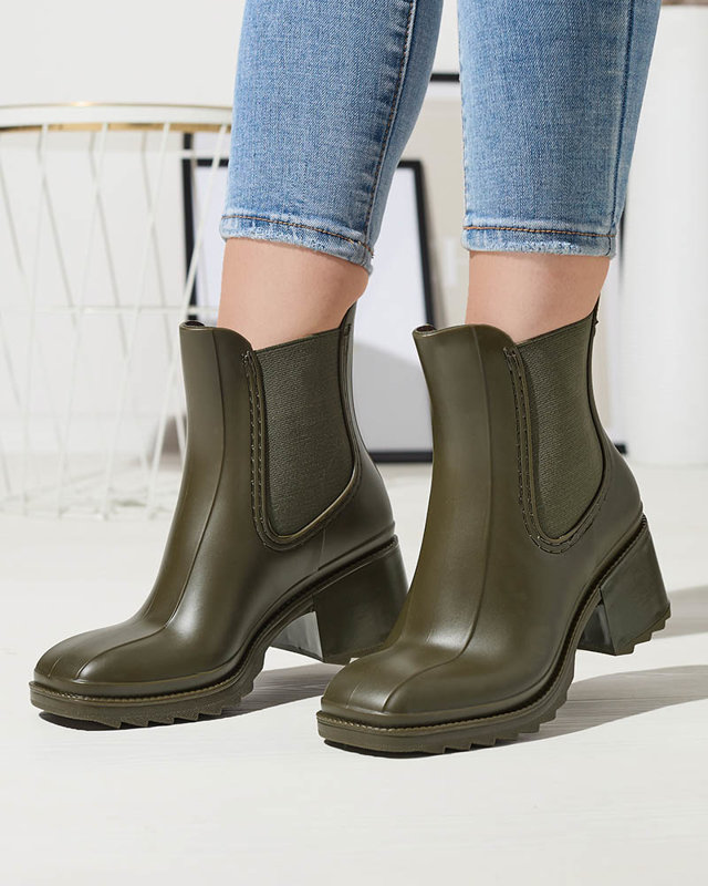 Тъмнозелени дамски ботуши Caldala- Footwear