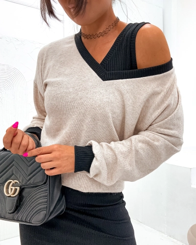 Royalfashion Черен дамски ежедневен комплект