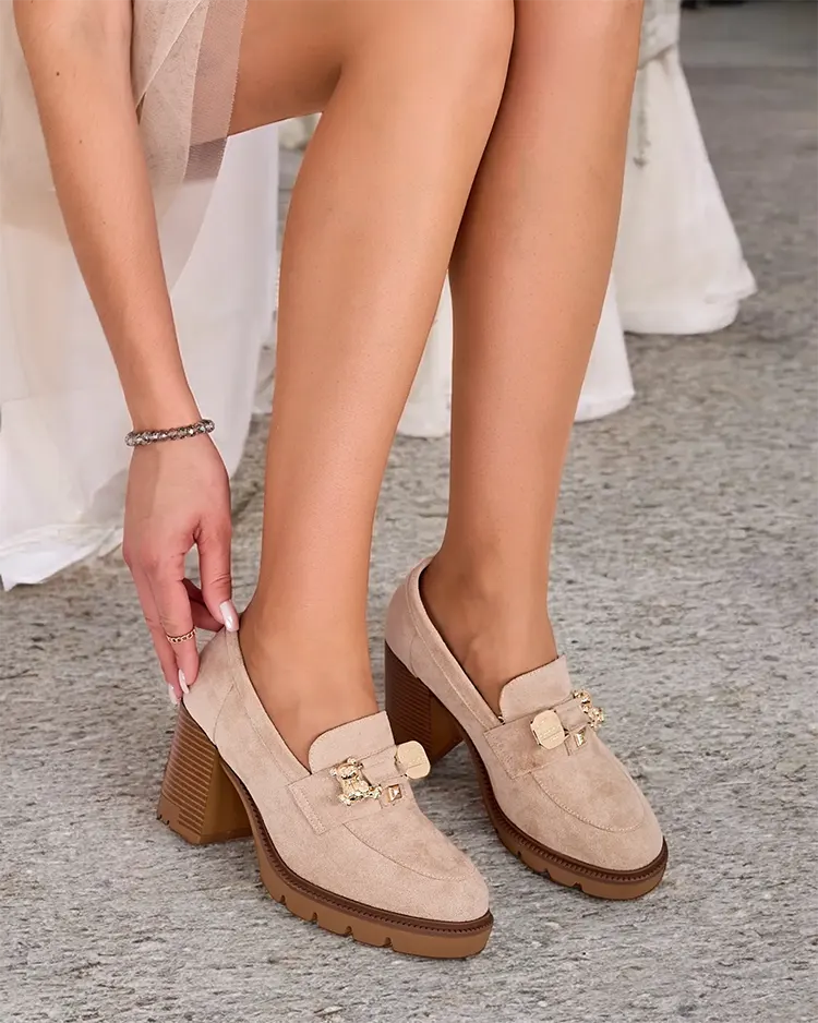 Royalfashion Дамски мокасини с високи токчета Nezii