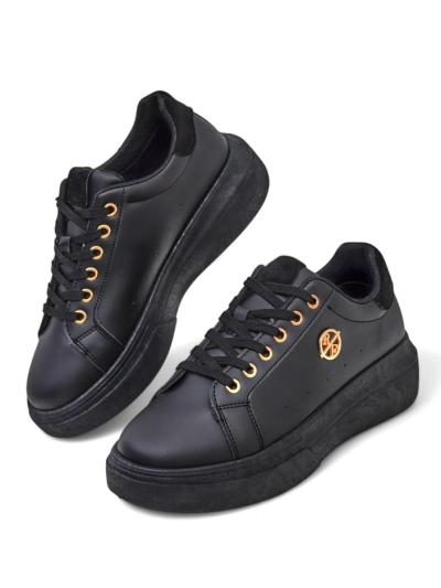 Дамски сникърси Erato Nero на платформа от екологична кожа 5 см