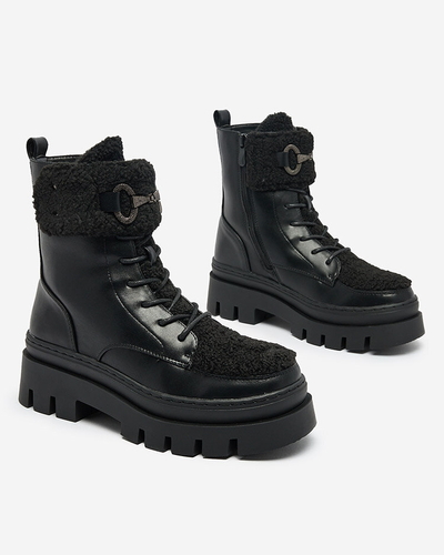 Royalfashion Дамски ботуши с овча кожа Faeltone