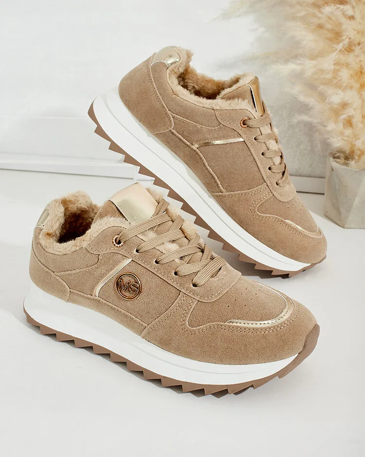 Royalfashion Затоплени дамски маратонки с кожа Boris