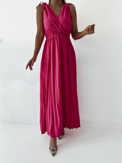 Royalfashion Дамска плисирана миди рокля