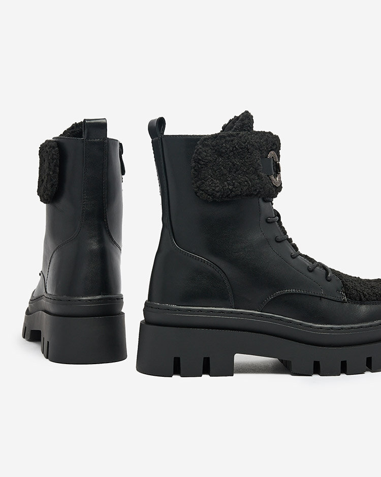 Royalfashion Дамски ботуши с овча кожа Faeltone