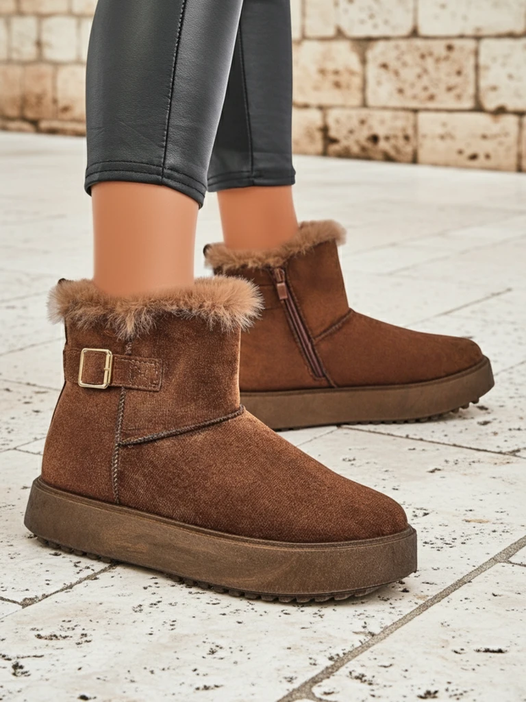 Royalfashion Къси дамски боти тип снегоходки Winter Crest