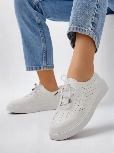 Royalfashion Жени перфорани спортни обувки с връзки Vaned