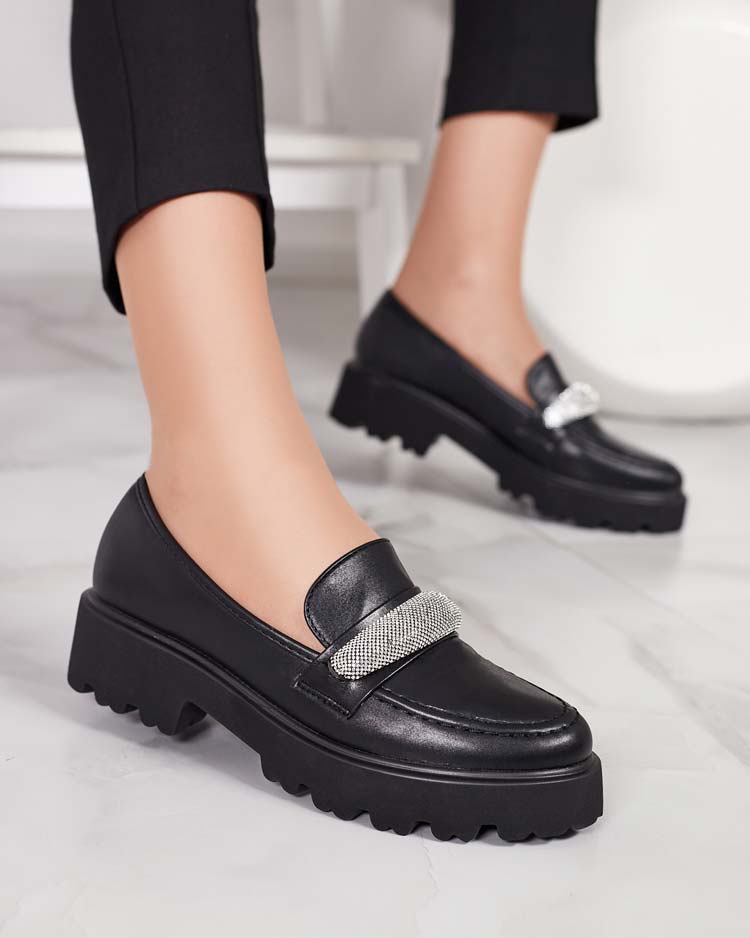 Royalfashion Дамски мокасини с циркони Emerne