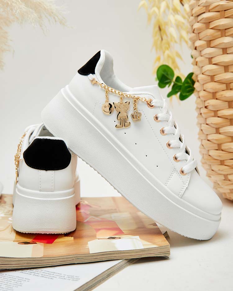 Royalfashion Дамски спортни маратонки с украса от гонеми