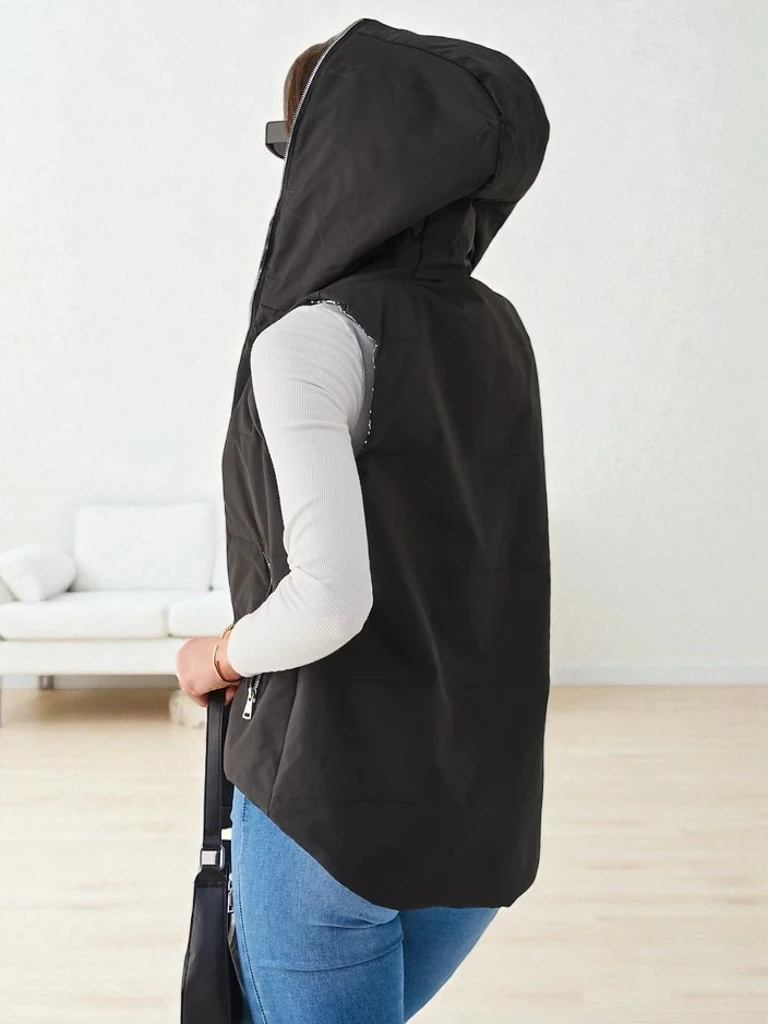 Royalfashion Дълъг дамски овълен елек