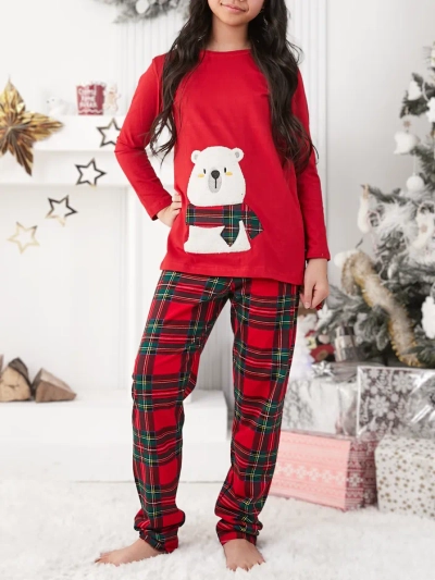 Коледни памучни детски пижами Royalfashion с печат