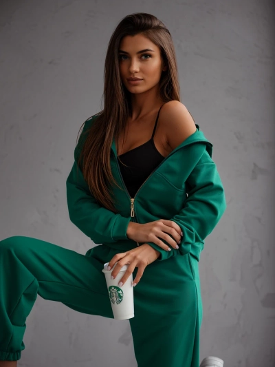 Royalfashion Женски комплект памучен тренировъчен екип