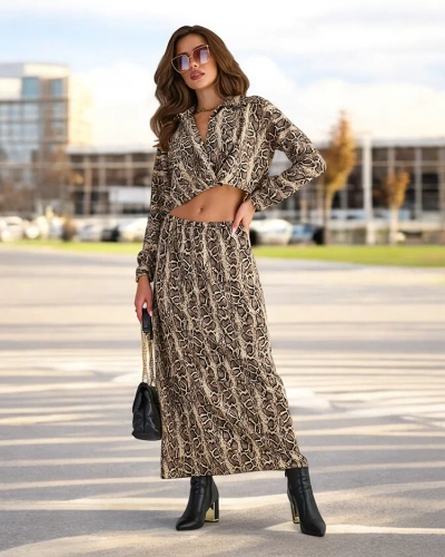 Royalfashion Дамски комплект с десен