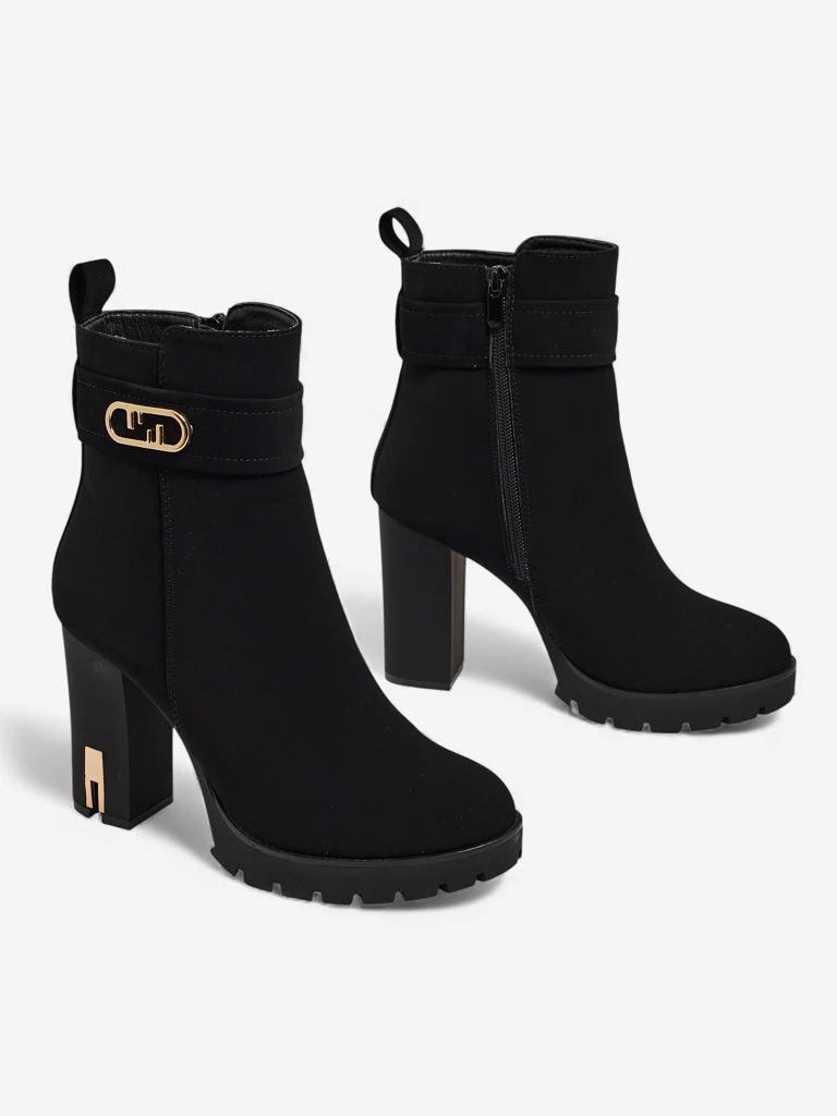 Дамски боти от еко велур на ток Tovia