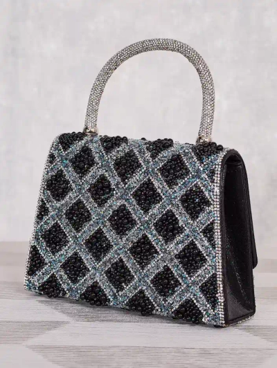 Royalfashion Малка дамска чанта, украсена със zirconia и перли