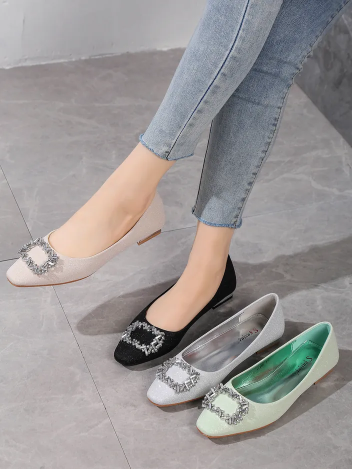 Royalfashion Женски балетни обувки с брокат Ofenale