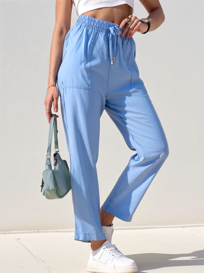 Royalfashion Дамски прави панталони 7/8