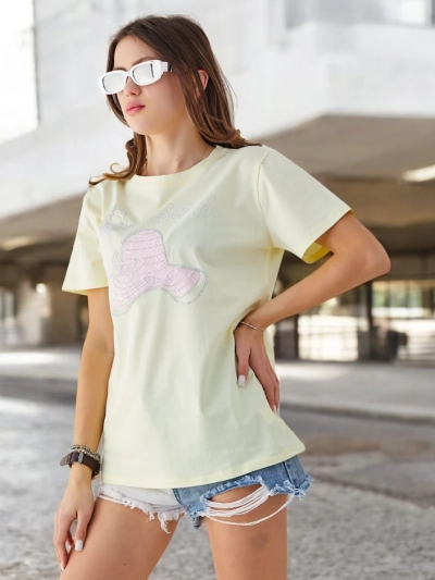 Royalfashion дамска памучна блуза с принт