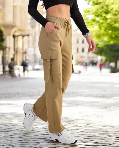 Royalfashion Дамски бойни панталони от плат