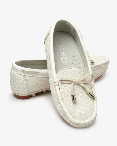 Бели детски мокасини Dannad- Footwear