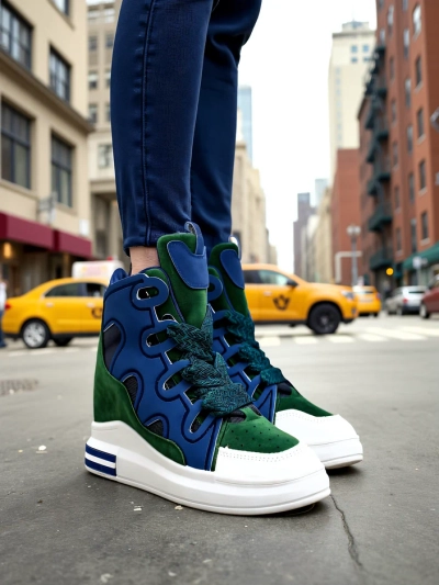 Royalfashion Високи спортни обувки за жени с незабележима платформа Oblaffi