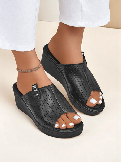 Royalfashion Дамски чехли на платформа Luna Wedge