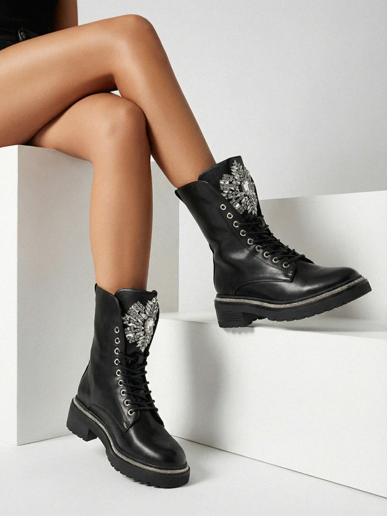 Дамски еко кожени боти Evinell