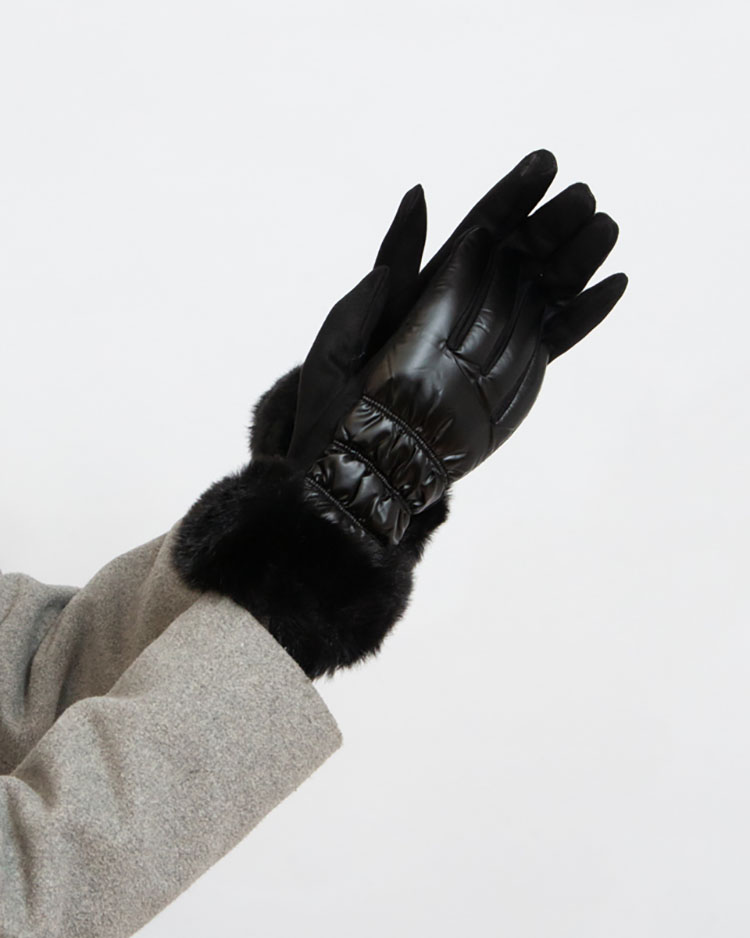 Royalfashion Дамски черни ръкавици