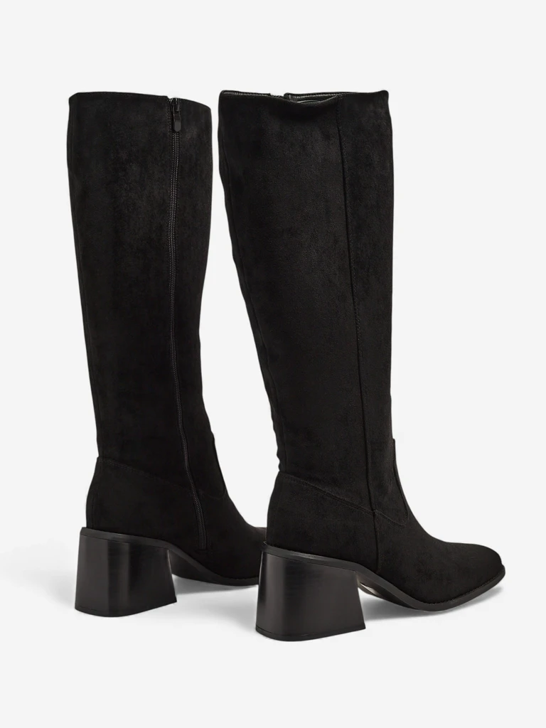 Дамски еко велурени ботуши на ток Ernala