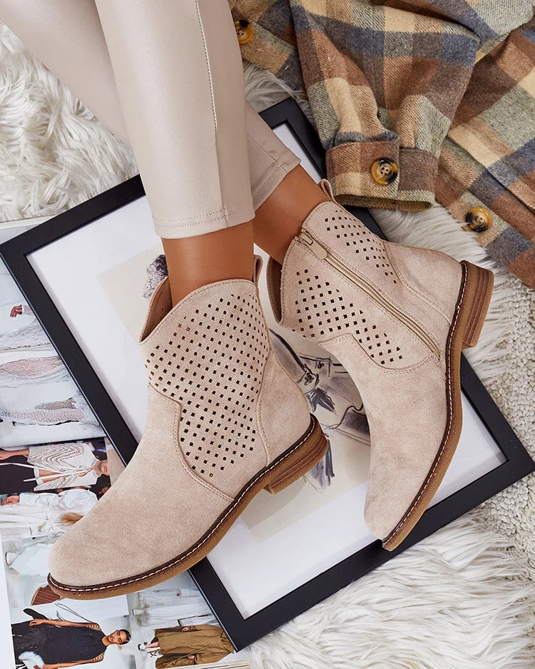 Royalfashion Дамски ажурни ботуши Toffas