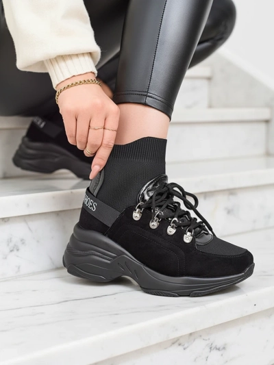 Royalfashion Дамски черни изолирани маратонки Aleppo