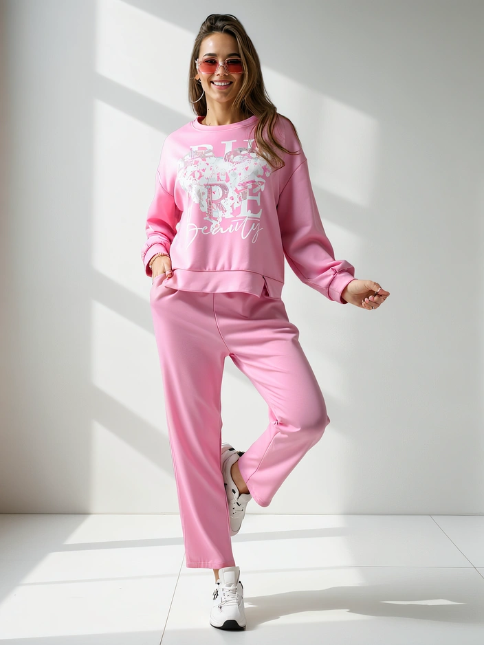 Royalfashion Женски комплект от вискоза с принт