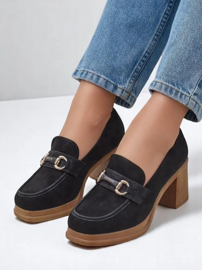 Royalfashion дамски лоуфъри с широк ток Apareus