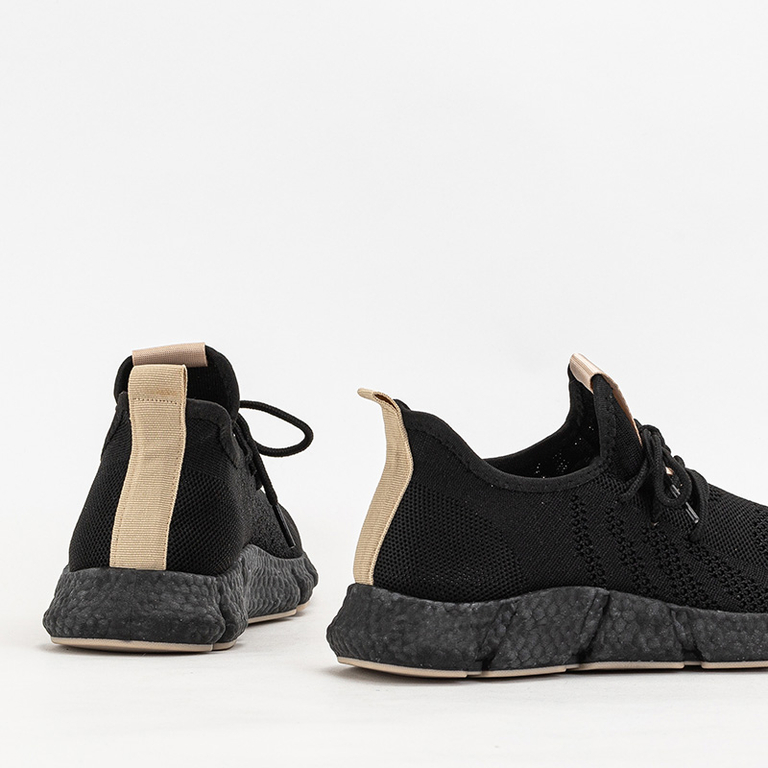 Czarno- beżowe sportowe buty damskie Bommgi - Obuwie