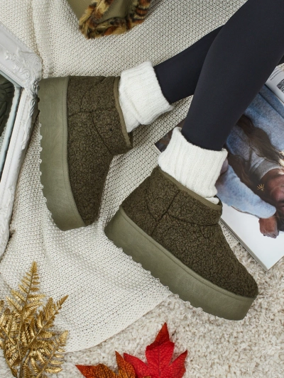 Къси дамски боти тип сноубутс Marellin