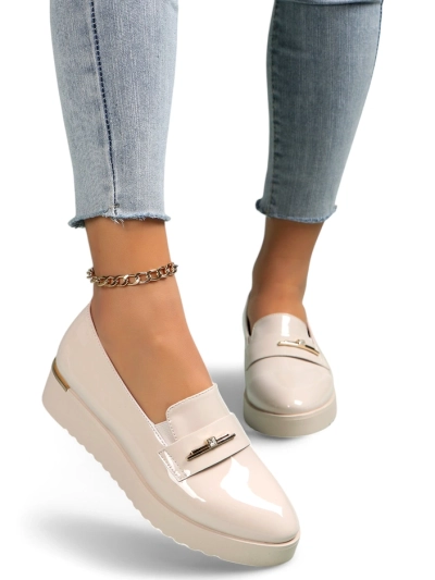 Royalfashion дамски лакови мокасини Arefel