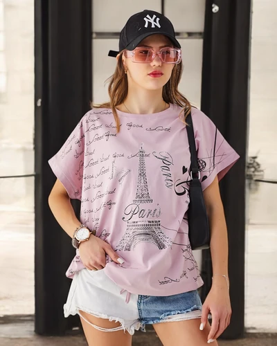 Royalfashion Дамска памучна тениска Добър Париж