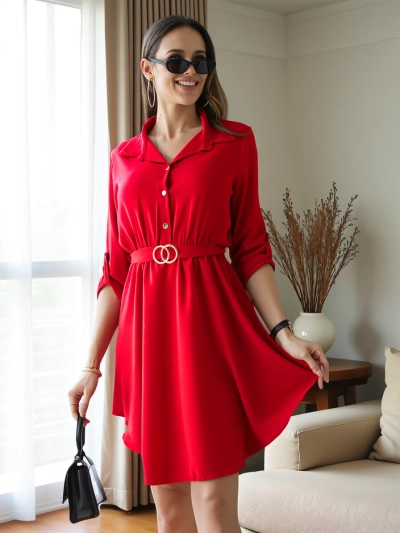 Royalfashion Елегантна дамска рокля до коляното